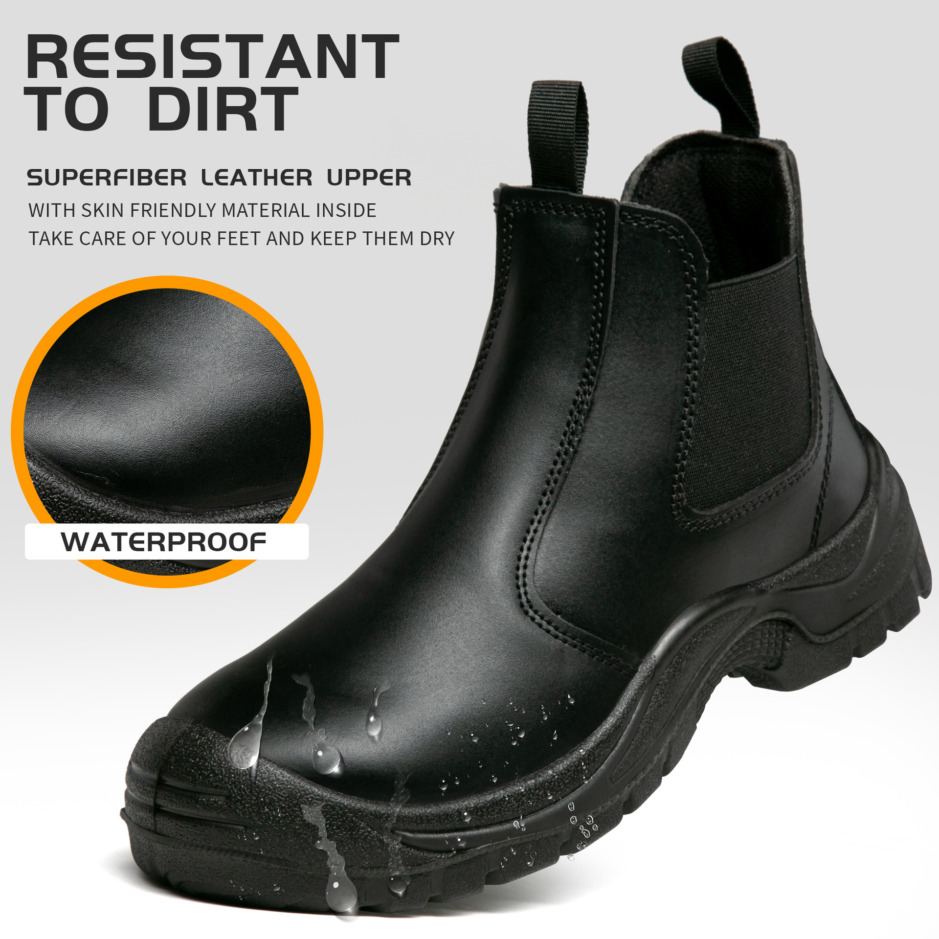 Large Size 38-46 Anti-smashing Work Shoes Stab-proof Men's Safety Shoes