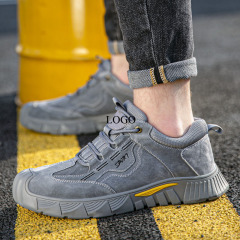 Wholesale High Quality Anti-slip and Anti-stabbing Steel Head Wear-resistant Work Shoes Steel Head Anti-smash Men's Safety Shoes