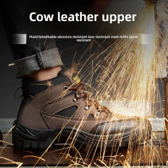 Factory Custom Wholesale Men's Outdoor Leisure Work Upper Fashion Anti-puncture Non-slip Work Safety Shoes