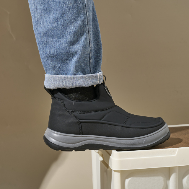 High Quality Outdoor Cotton Padded Shoes Sports Winter Casual Walking Shoes Wool Lined Non-slip Waterproof Men's Snow Boots