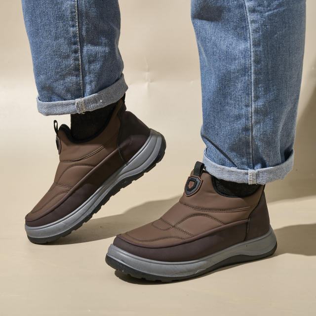 High Quality Outdoor Cotton Padded Shoes Sports Winter Casual Walking Shoes Wool Lined Non-slip Waterproof Men's Snow Boots