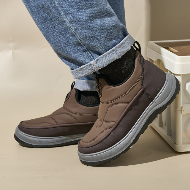 High Quality Outdoor Cotton Padded Shoes Sports Winter Casual Walking Shoes Wool Lined Non-slip Waterproof Men's Snow Boots