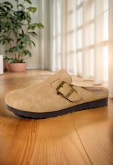 Mule Clogs Flats Comfortable Plus Size Flat Platform Closed Toe Protective Soft Outsole Non-Slip Moccasins Flats