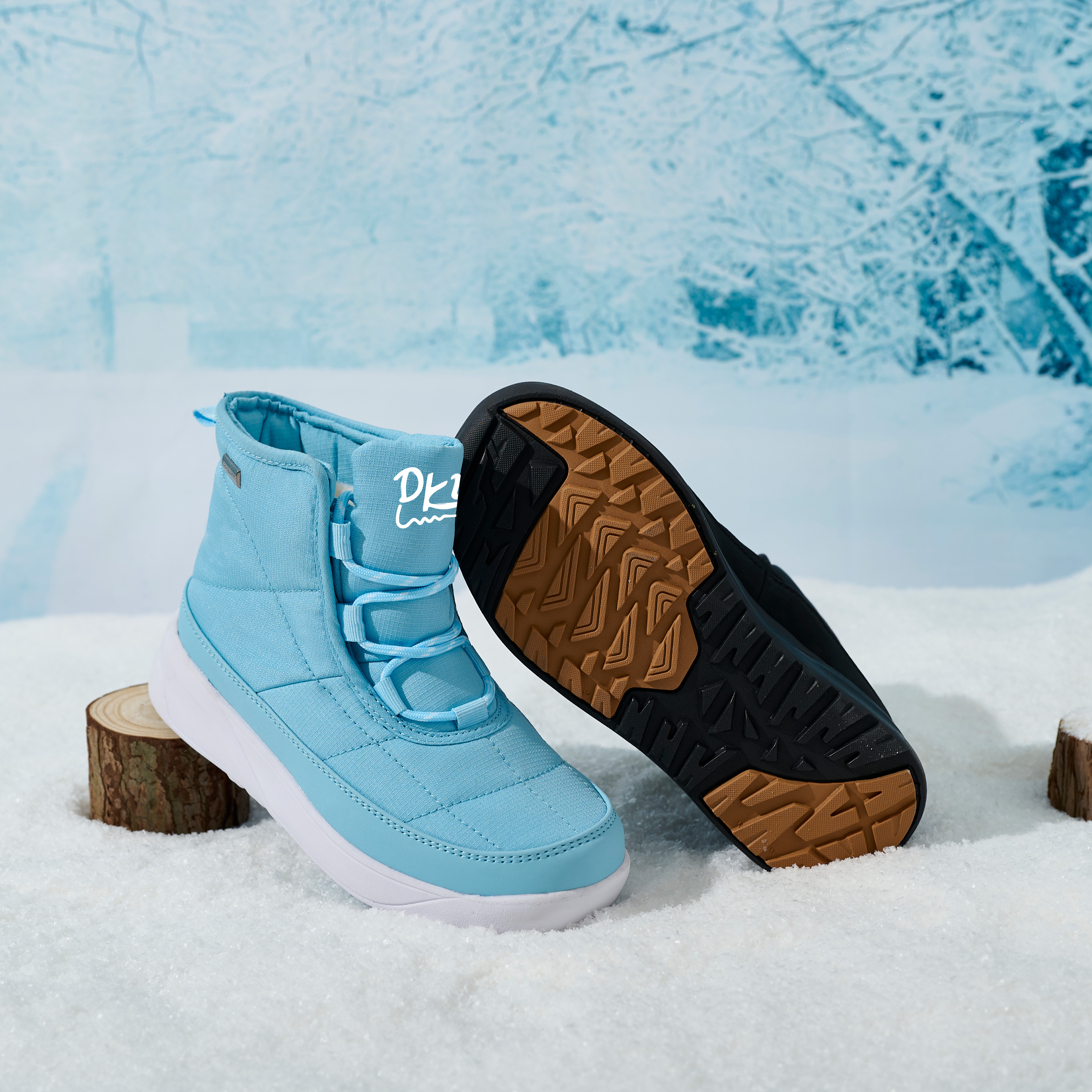 BAIRUILUN Customized Winter Outdoor Ice Grip Snow Boots Premium Women's Wool-Lined Snow Boots for Export Cold-Resistant to -30°C
