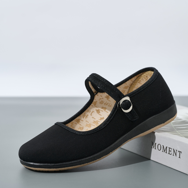 Wholesale comfort Non-slip Ballet Flats Women's Flat Shoes Ballerina Black Mary Jane Shoes for Women Lightweight Work Flats