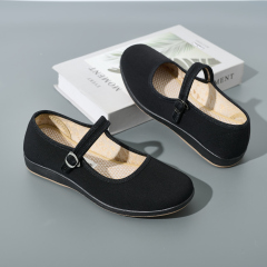 Wholesale comfort Non-slip Ballet Flats Women's Flat Shoes Ballerina Black Mary Jane Shoes for Women Lightweight Work Flats