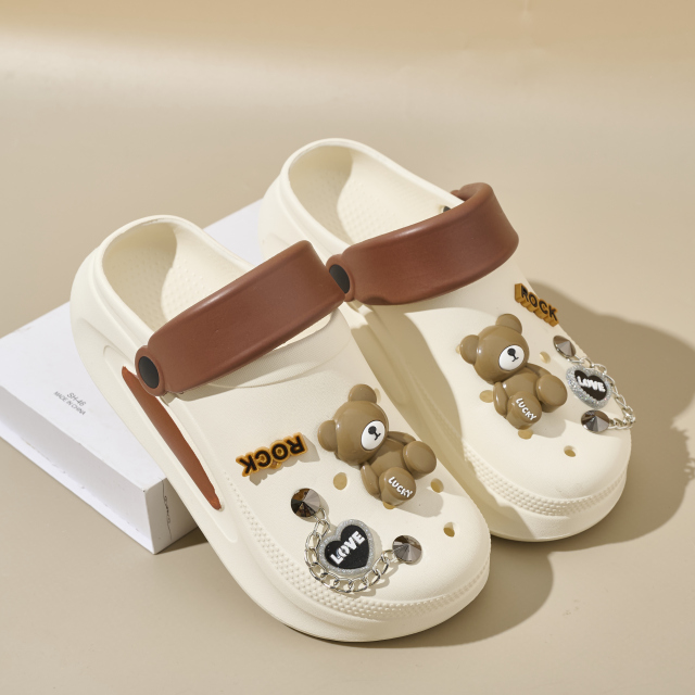 Summer Women's EVA Clogs Thick Sole Outdoor Garden Shoes Comfortable Beach Slippers Fashion Casual Slip-On for Home