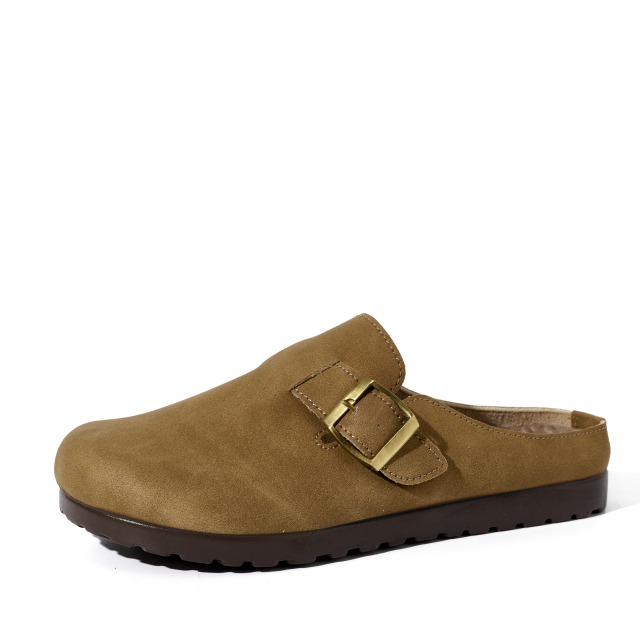 Mule Clogs Flats Comfortable Plus Size Flat Platform Closed Toe Protective Soft Outsole Non-Slip Moccasins Flats