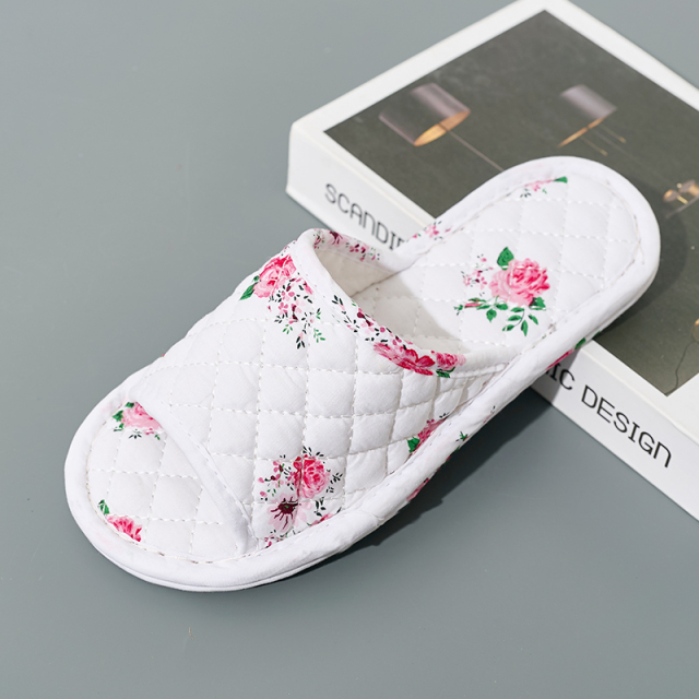 New Comfortable Seasons Household Unisex Floor Slippers Home Slippers Lightweight Breathable National Style Fabric Slippers