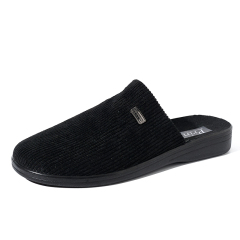 Autumn and Winter Men's Home Plush Fur Furry Slippers Soft House Slippers Winter Warm Corduroy Slippers for Men