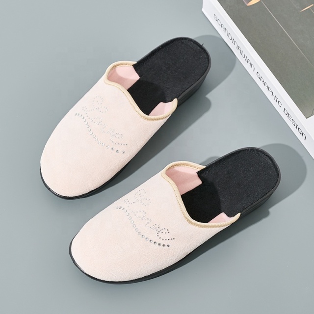 Women's Wool Felt Scuffs Non-slip Indoor slippers Asian Style Felt Slippers for Global Export Bulk Customizable