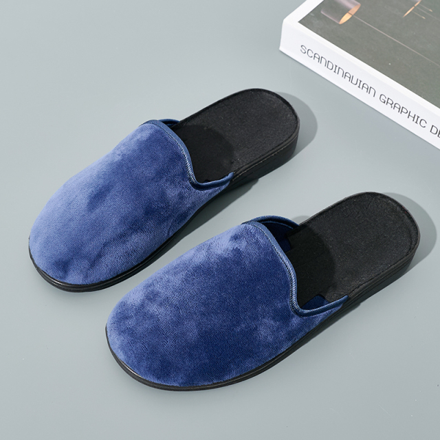 Bulk Customizable Cozy Felt Soft Felt Slippers for Men Comfy Indoor Footwear Wholesale Non-Slip Closed Toe Room Shoes