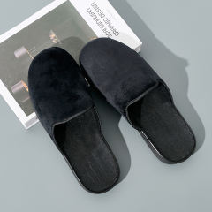 Bulk Customizable Cozy Felt Soft Felt Slippers for Men Comfy Indoor Footwear Wholesale Non-Slip Closed Toe Room Shoes