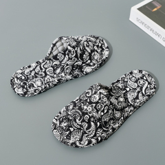 New Comfortable Seasons Household Unisex Floor Slippers Home Slippers Lightweight Breathable National Style Fabric Slippers