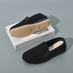 Wholesale Scratch-proof Work Shoes for Man Black Uniform Shoes for Hotel Staff Oriental Minimalist Slippers Support OEM/ODM