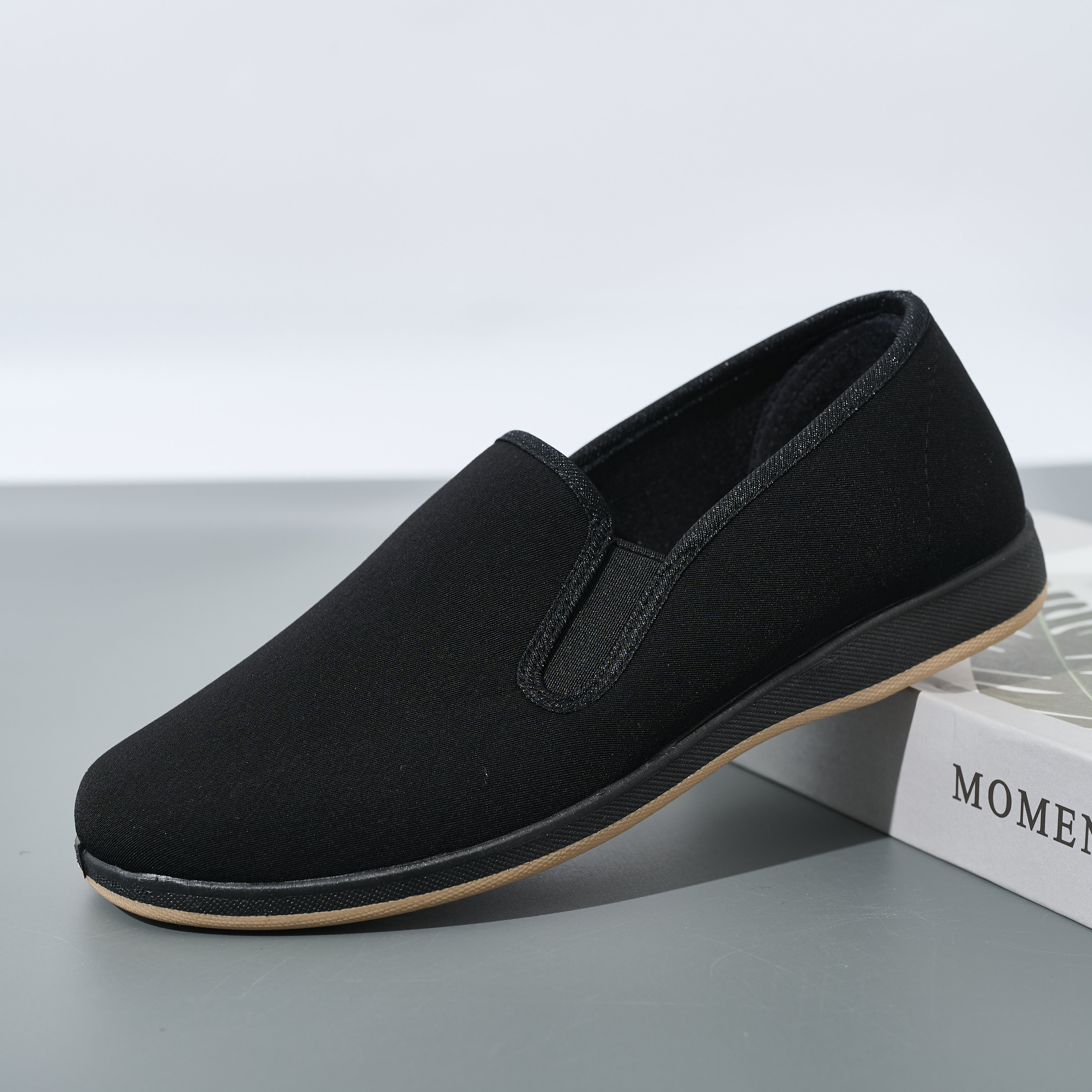 Wholesale Scratch-proof Work Shoes for Man Black Uniform Shoes for Hotel Staff Oriental Minimalist Slippers Support OEM/ODM