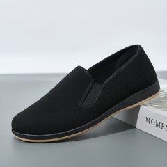 Wholesale Scratch-proof Work Shoes for Man Black Uniform Shoes for Hotel Staff Oriental Minimalist Slippers Support OEM/ODM