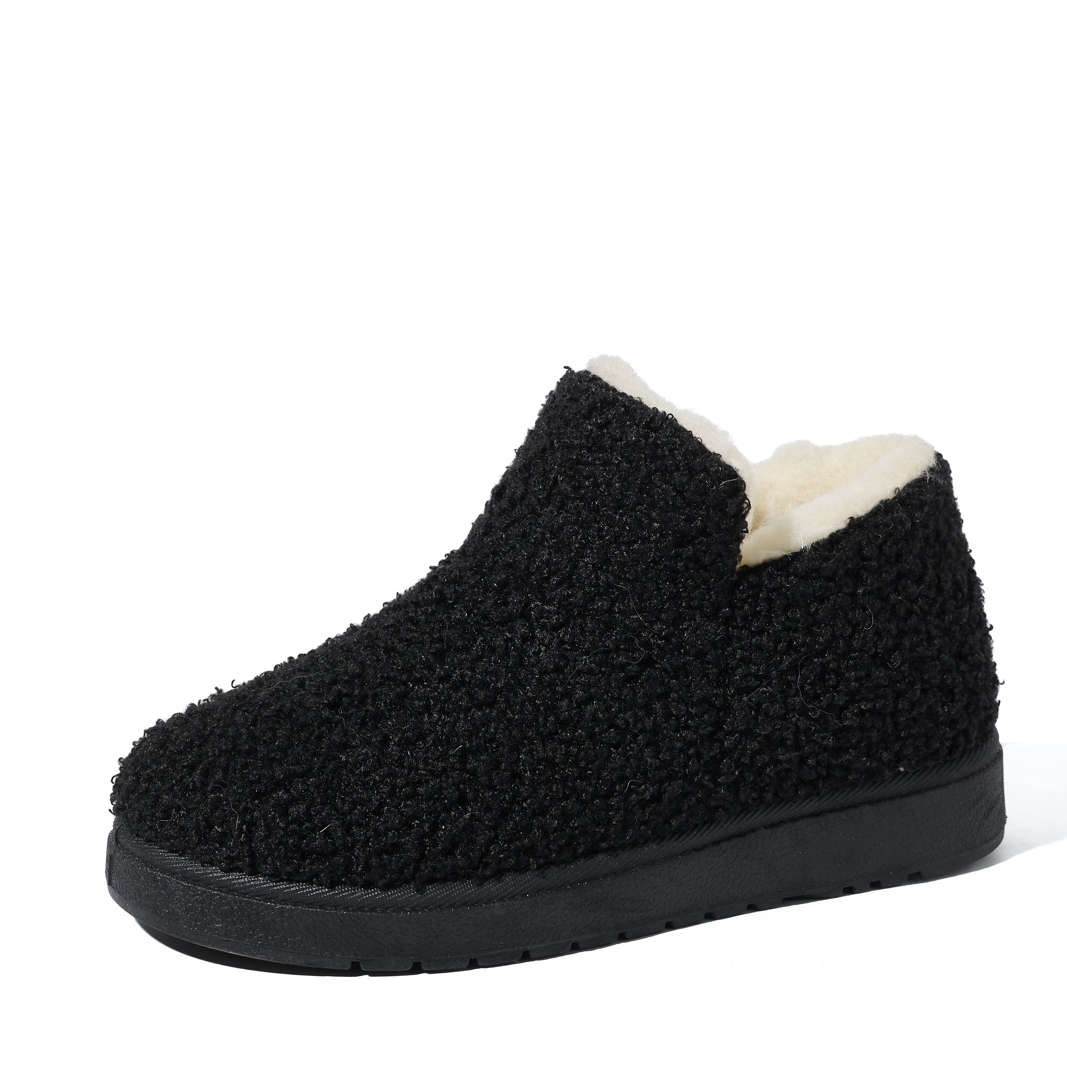 Wholesale Women's Warm Knit Bootie Slippers Memory Foam Comfy Suede Fluffy Faux Fur Memory Foam Boots Winter Outdoor Shoes