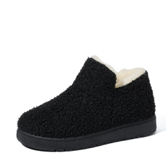 Wholesale Women's Warm Knit Bootie Slippers Memory Foam Comfy Suede Fluffy Faux Fur Memory Foam Boots Winter Outdoor Shoes