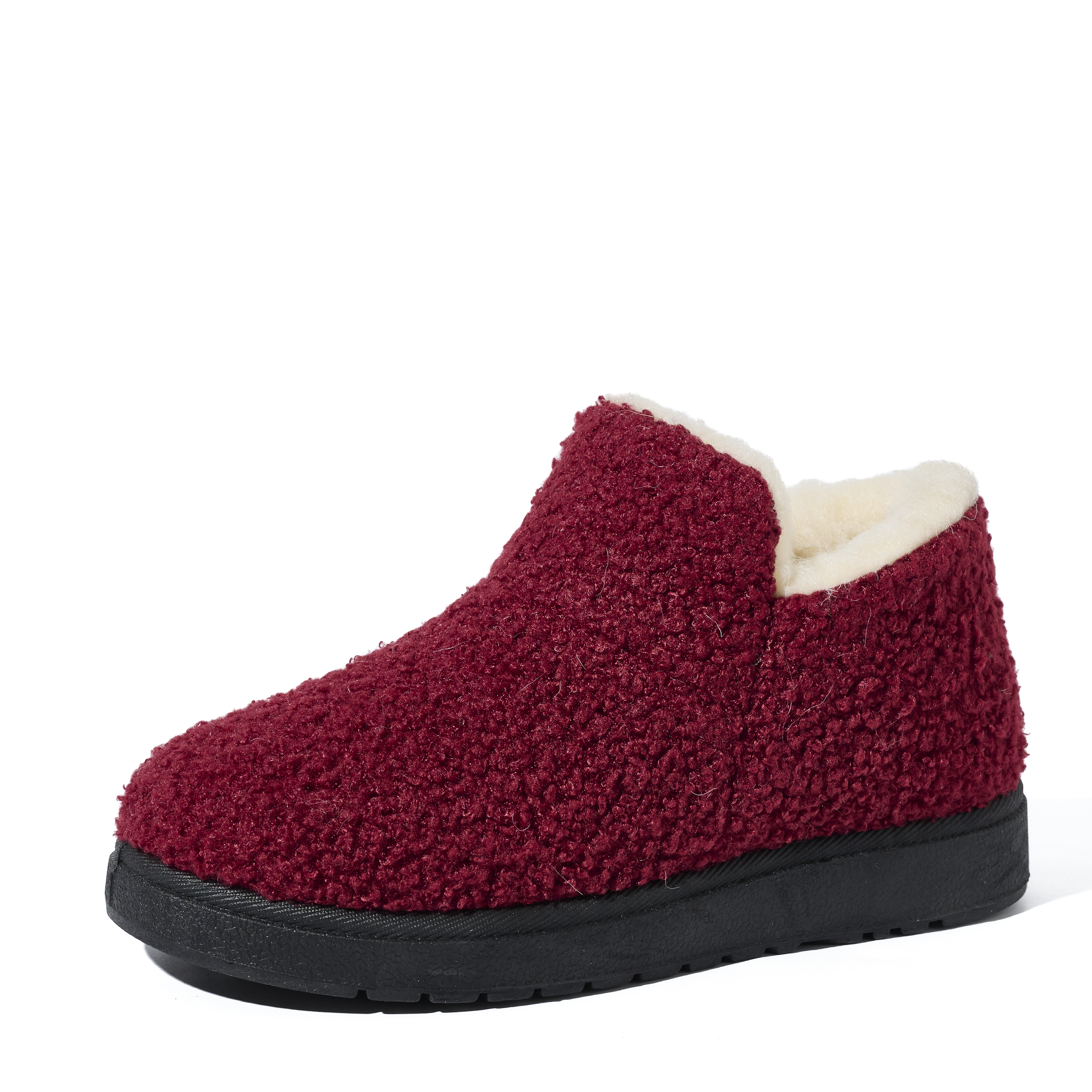 Wholesale Women's Warm Knit Bootie Slippers Memory Foam Comfy Suede Fluffy Faux Fur Memory Foam Boots Winter Outdoor Shoes
