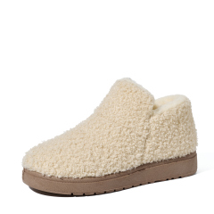 Wholesale Women's Warm Knit Bootie Slippers Memory Foam Comfy Suede Fluffy Faux Fur Memory Foam Boots Winter Outdoor Shoes