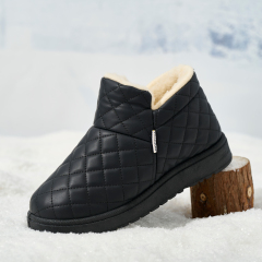 BAIRUILUN Women's Waterproof Snow Boots Winter Fleece-Lined Anti-Slip Short Booties Thermal Winter Boots with Flat Sole