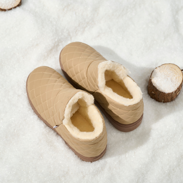 BAIRUILUN Women's Waterproof Snow Boots Winter Fleece-Lined Anti-Slip Short Booties Thermal Winter Boots with Flat Sole
