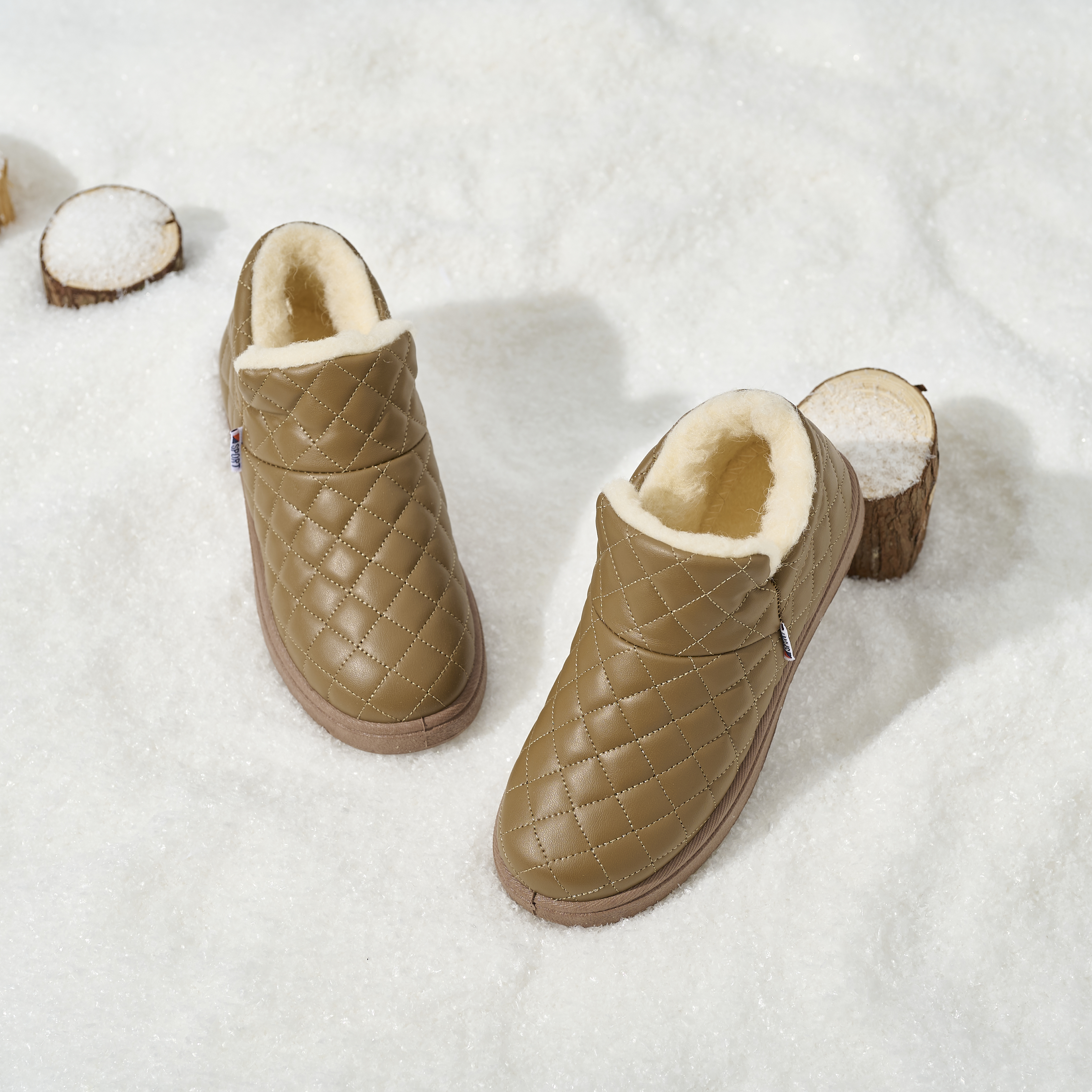 BAIRUILUN Women's Waterproof Snow Boots Winter Fleece-Lined Anti-Slip Short Booties Thermal Winter Boots with Flat Sole