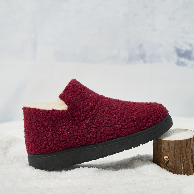Wholesale Women's Warm Knit Bootie Slippers Memory Foam Comfy Suede Fluffy Faux Fur Memory Foam Boots Winter Outdoor Shoes