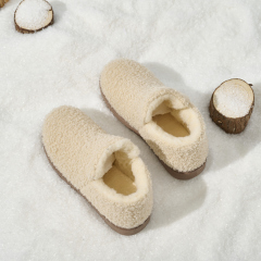 Wholesale Women's Warm Knit Bootie Slippers Memory Foam Comfy Suede Fluffy Faux Fur Memory Foam Boots Winter Outdoor Shoes