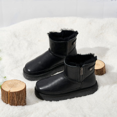 Winter Proof Men's Insulated Snow Boots Bulk Order Thermal Fleece Lined Mid-Calf Design Winter Boots with Metal Buckle Details