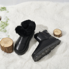 Winter Proof Men's Insulated Snow Boots Bulk Order Thermal Fleece Lined Mid-Calf Design Winter Boots with Metal Buckle Details