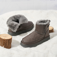 Winter Proof Men's Insulated Snow Boots Bulk Order Thermal Fleece Lined Mid-Calf Design Winter Boots with Metal Buckle Details