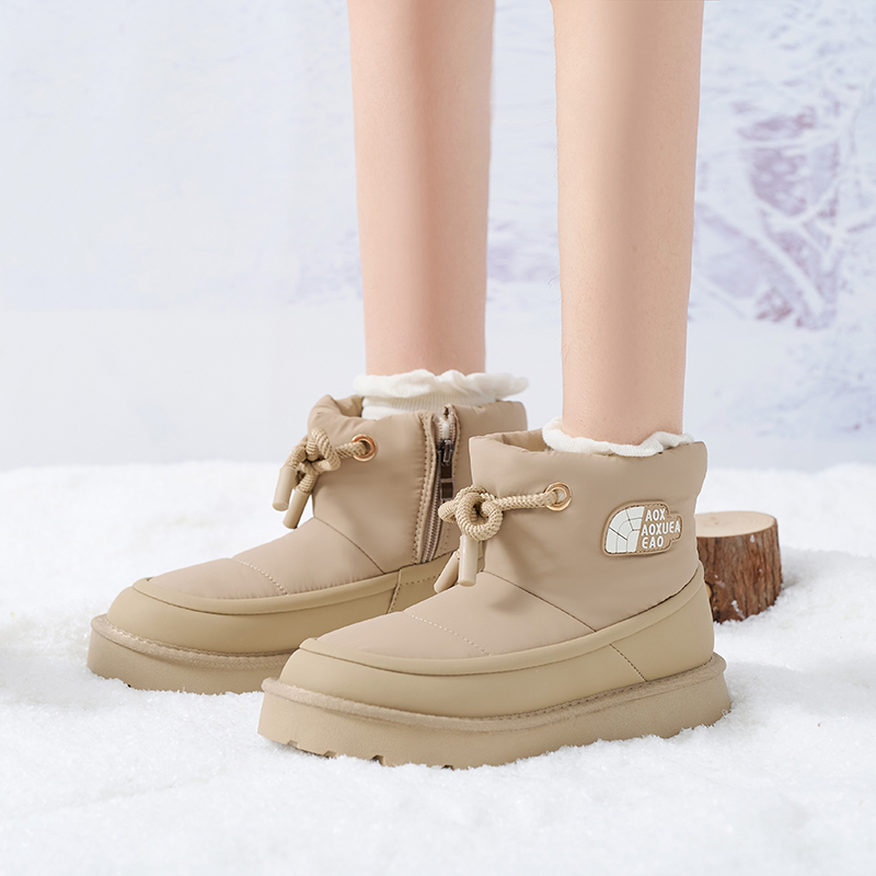 Wholesale Fashion Women's Slip-On Snow Ankle Boots - Warm Plush & Comfortable Winter Boots for Women
