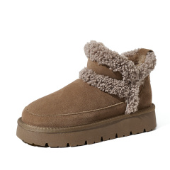 Wholesale Original Platform Snow Boots Genuine Leather & Shearling Winter Boots for Women Memory Foam Winter Women Shoes
