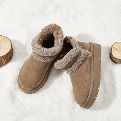 Wholesale Original Platform Snow Boots Genuine Leather & Shearling Winter Boots for Women Memory Foam Winter Women Shoes