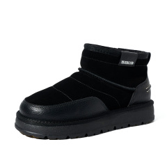Wholesale Men's Shearling Snow Boots Size 39-45 Waterproof Winter Boots with Memory Foam Insoles Trendy Comfort Ankle Boots