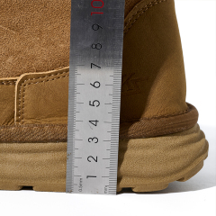Platform Boots for Women Nubuck Leather Snow Boots Lace up with Fur Interior Non-slip Outdoor Winter Boots Classic Mini Boots
