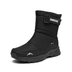Trendy Classic Men's Winter Snow Boots With Rubber Sole Thickening Warm Plush Waterproof Anti-Slip Round Feature Winter Boots