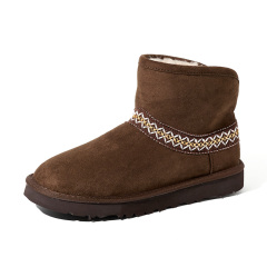 Custom Women's Casual Ethnic Style Fur Winter Boots Autumn Winter Thick EVA Sole Fluffy Warm for Winter Snow Boots