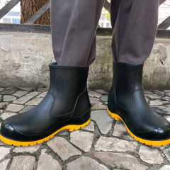 High-top Acid and Alkali Resistant Safety Shoes for Factories, Construction Shoes, Men's High-top Safety Shoes