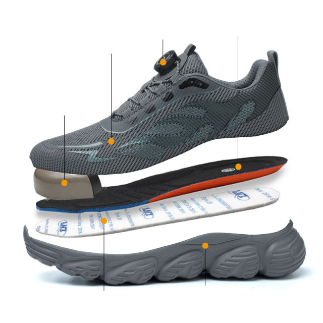 Outdoor Stab-proof Non-slip Road Work Shoes Steel-tipped Men's Wear-resistant Site Safety Shoes