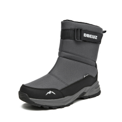 Trendy Classic Men's Winter Snow Boots With Rubber Sole Thickening Warm Plush Waterproof Anti-Slip Round Feature Winter Boots