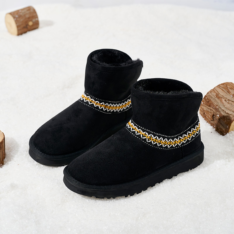 Custom Women's Casual Ethnic Style Fur Winter Boots Autumn Winter Thick EVA Sole Fluffy Warm for Winter Snow Boots