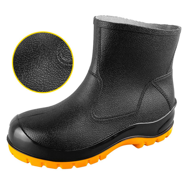 High-top Acid and Alkali Resistant Safety Shoes for Factories, Construction Shoes, Men's High-top Safety Shoes