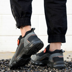 Outdoor Stab-proof Non-slip Work Shoes Steel Head Men's Breathable Wear-resistant Site Safety Shoes