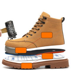 Wholesale Spot Non-slip Steel Head Work Shoes Steel Head Anti-fall and Stab-proof Men's Safety Shoes