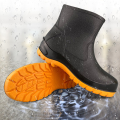 High-top Acid and Alkali Resistant Safety Shoes for Factories, Construction Shoes, Men's High-top Safety Shoes