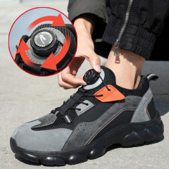 Outdoor Stab-proof Non-slip Work Shoes Steel Head Men's Breathable Wear-resistant Site Safety Shoes