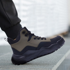 Men Stock Non-slip Steel Head Wear-resistant Work Shoes Steel Head Anti-smash Men's Safety Shoes